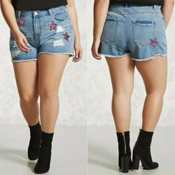 Forever 21 Pants - Forever 21 Denim Shorts Plus Size 20